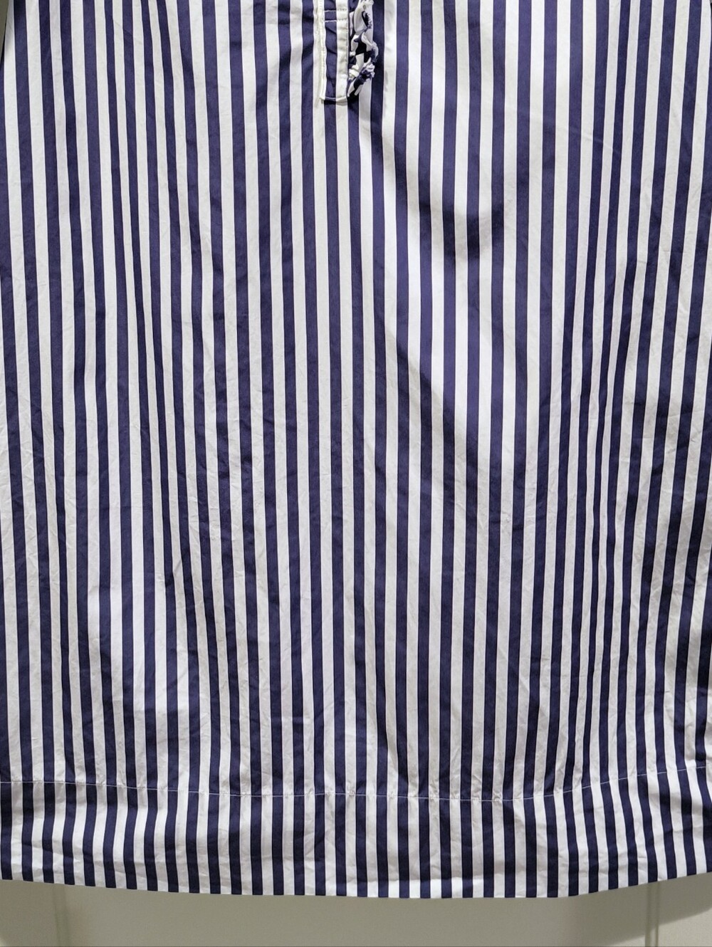 Ann Mashburn Elbow Sleeved Frill Dress in Navy Bengal Stripe - Picture 8 of 15